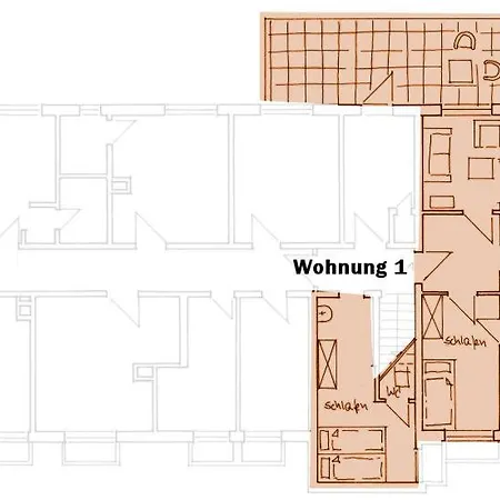 アパート Gaestehaus Am Deich *